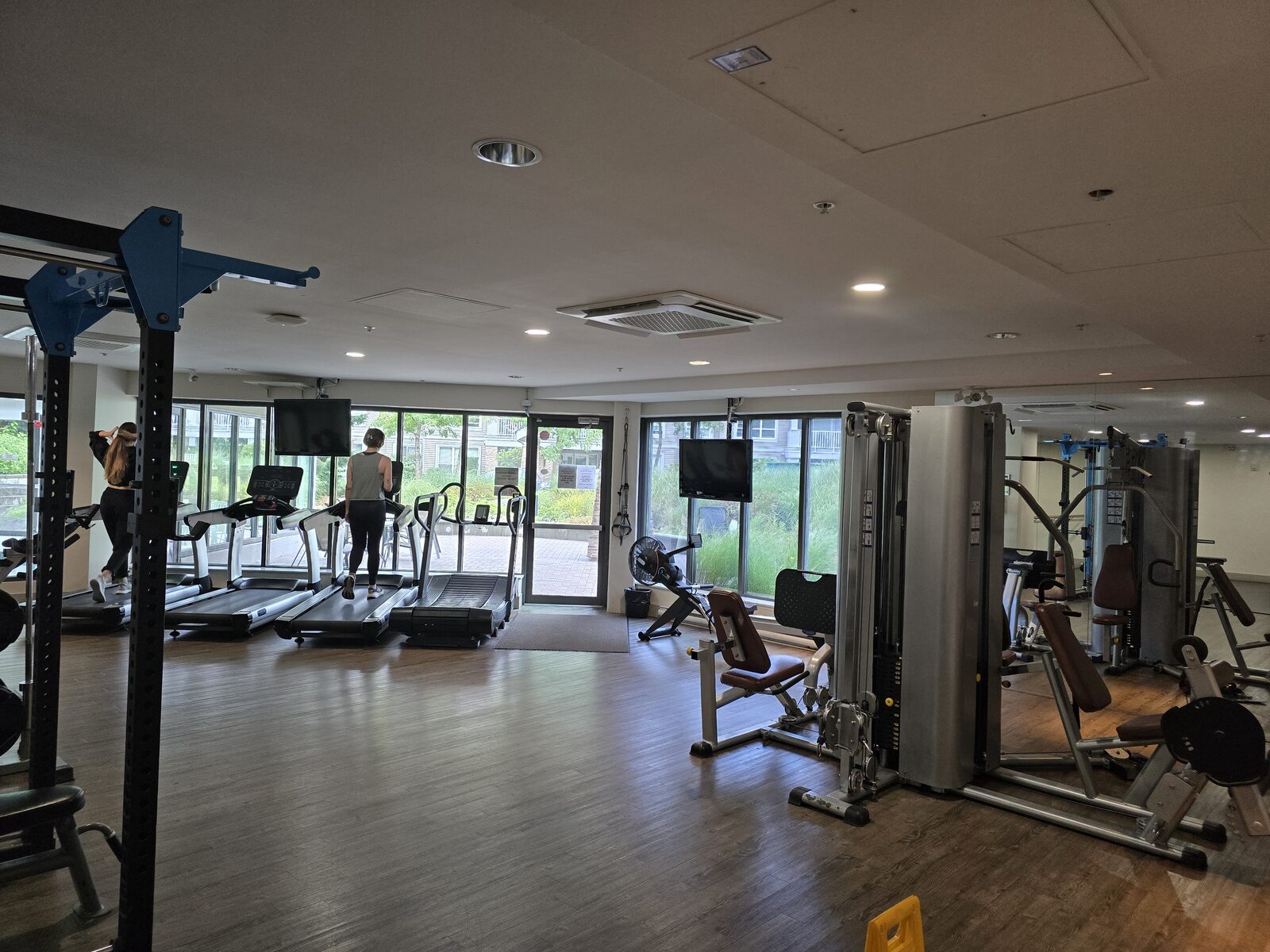 Fitness centre treadmills and elliptical machines